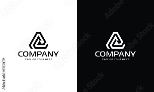 A Letter Logo, Monogram Vector Icon, Triangle Template.