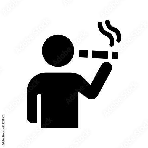 smoker solid icon illustration vector graphic