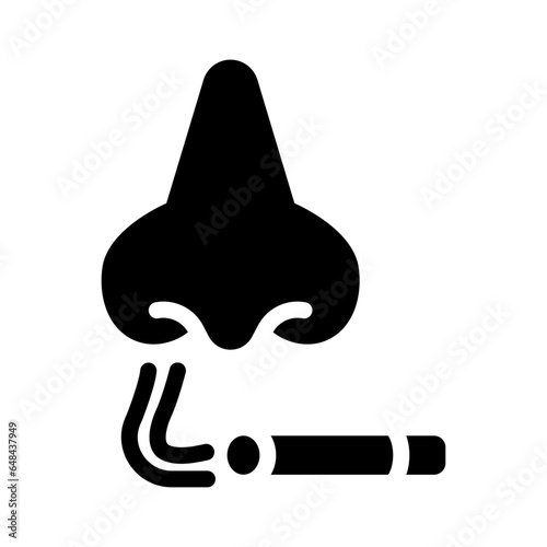 smell solid icon illustration vector graphic