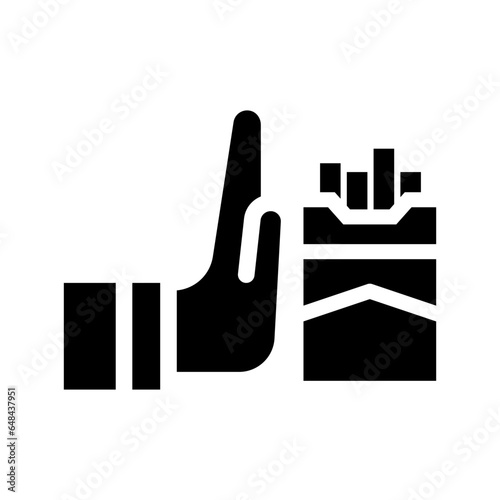 stop smoking solid icon illustration vector graphic