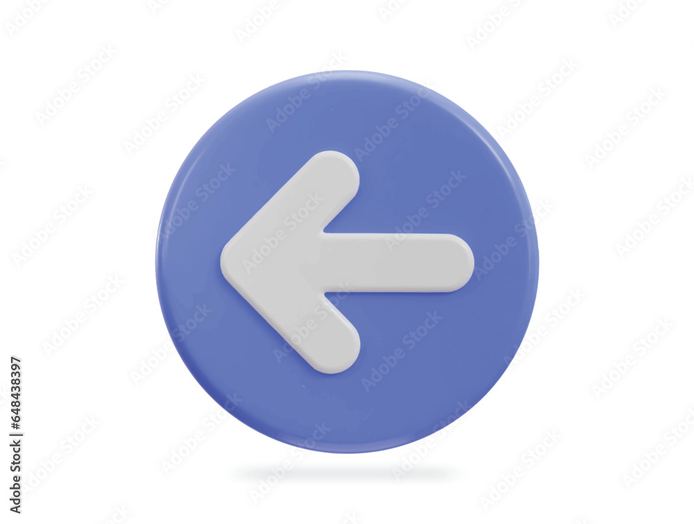 3d left arrow icon illustration 3d left arrow icon illustration