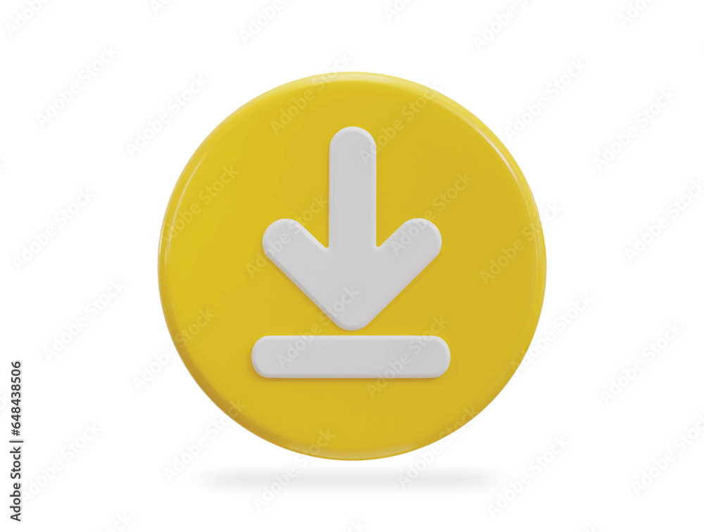 download icon 3d rendering download icon 3d rendering