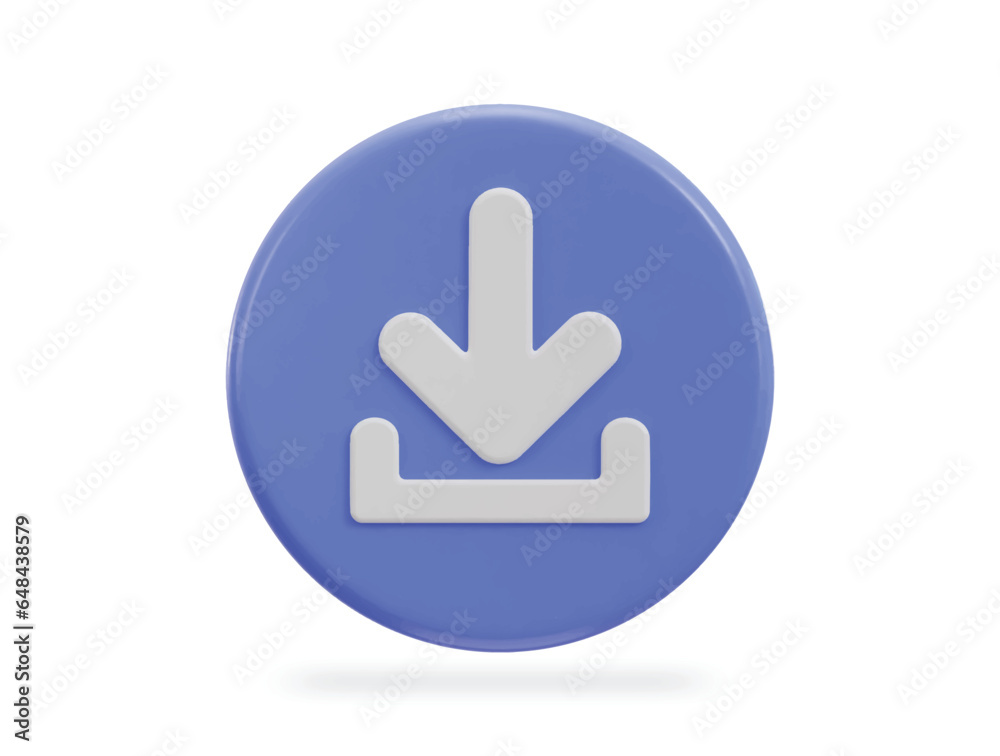download icon 3d rendering download icon 3d rendering