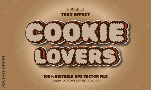 Cookie lovers Text, Editable Font Effect