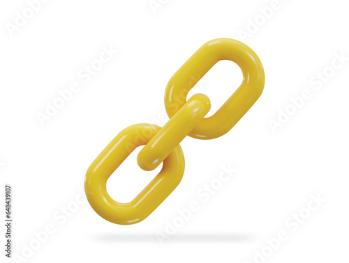 chain link, backlink, link icon 3d render