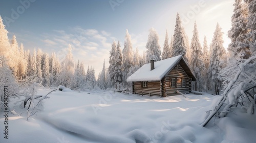 Winter Retreat Capturing Tranquility in the Forest Haven © Nils