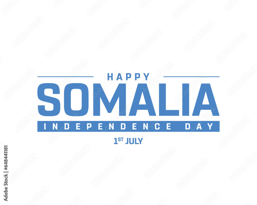 Typography of Independence Day, National Day of a country, Vector and editable file for Independence Day, Flag colors typography, Independence Day of Somalia, Independence Day, Somalia, Flag, 1st July