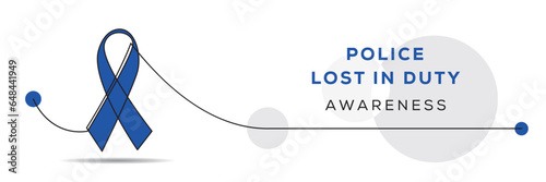 Police Lost in Duty awareness, banner design.