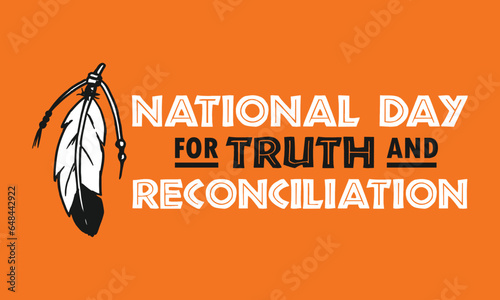 National Day for Truth and Reconciliation. Every Child Matters. Orange T-Shirt Day. 30th September. Vector Illustration.