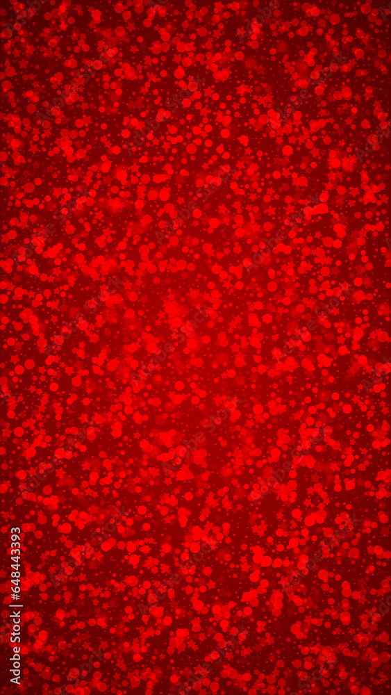 Magic falling snow christmas background. Subtle flying snow flakes and stars on christmas red background. Magic falling snow holiday scenery. Vertical vector illustration. Magic falling snow christmas background. Subtle flying snow flakes and stars on christmas red background. Magic falling snow holiday scenery. Vertical vector illustration.