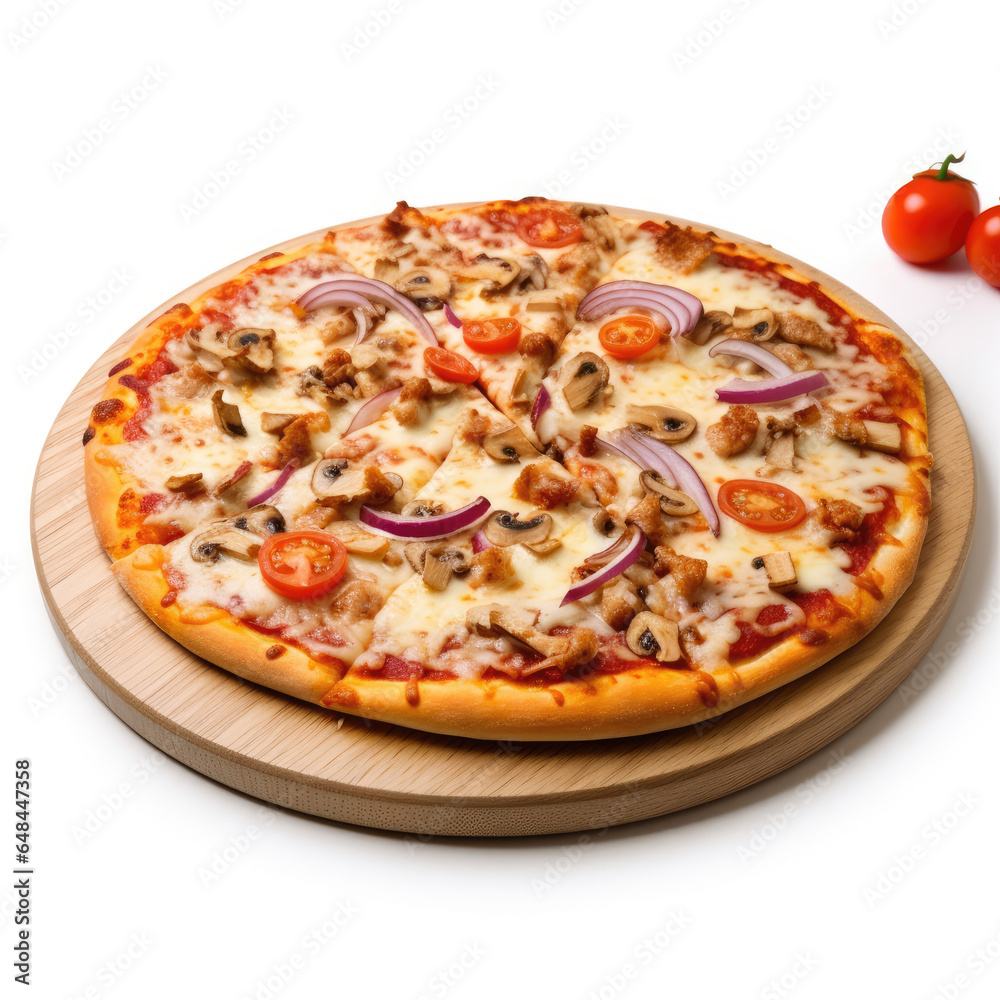 pizza isolated on white