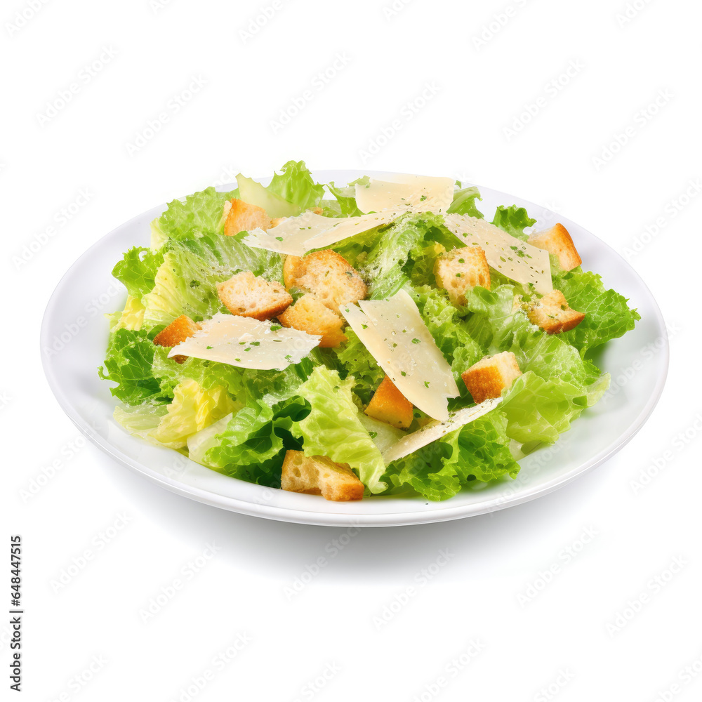 salad with chicken and vegetables isolated on white background salad with chicken and vegetables isolated on white background
