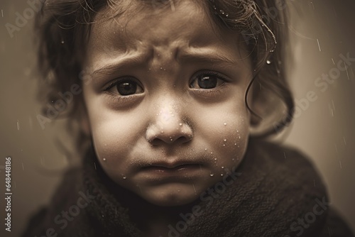 portrait of a child sad