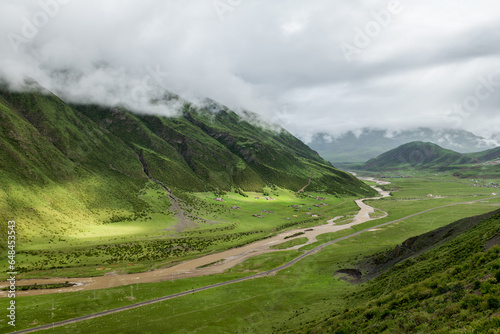 The beautiful valley Nagqu city Tibet autonomus Region, China.