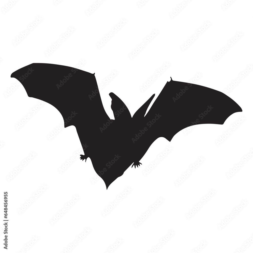 bat silhouette isolated black on white background bat silhouette isolated black on white background