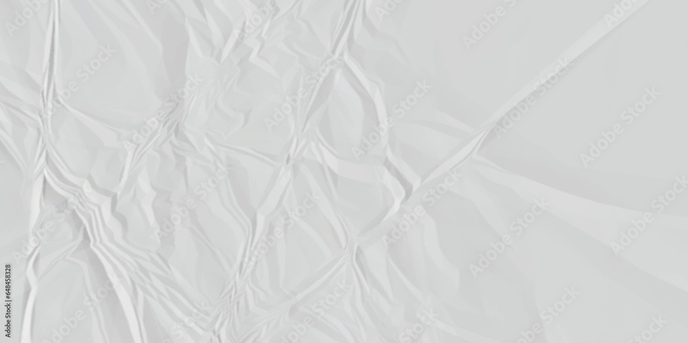 Fototapeta premium White crumpled paper texture . White wrinkled paper texture. White paper texture . White crumpled and top view textures can be used for background of text or any contents .