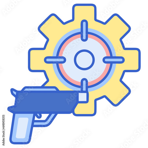 Business target success icon symbol vector image. Illustration of the arrow focus goal strategy design image.