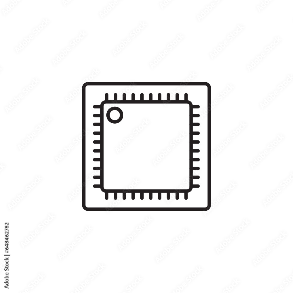 CPU icon vector, central processing unit icon vector for app web logo banner poster icon