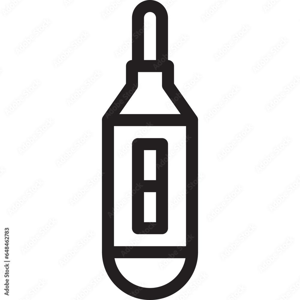 Thermometer basic black line icon Thermometer basic black line icon