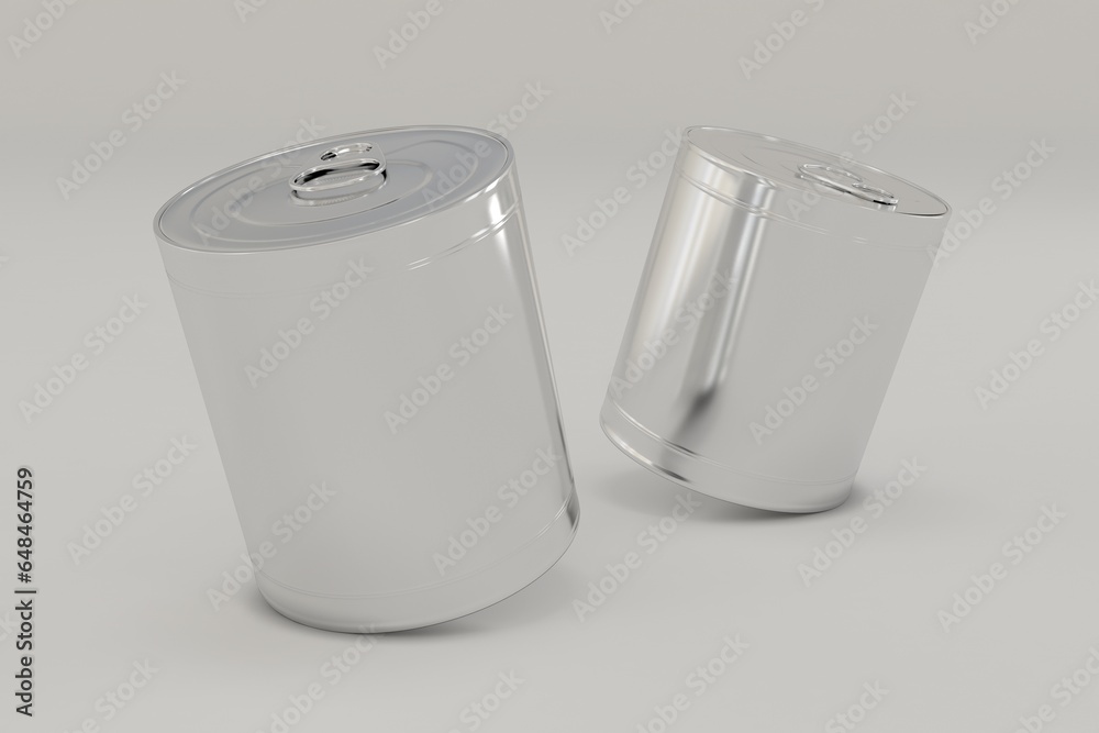 Metal Food Tin Can Packaging Mockup Metal Food Tin Can Packaging Mockup