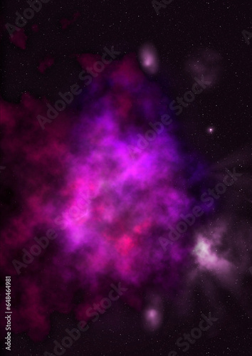Star field in space and a nebulae