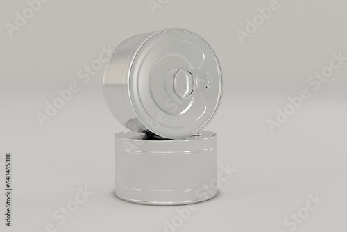 Metal Food Tin Can Packaging Mockup