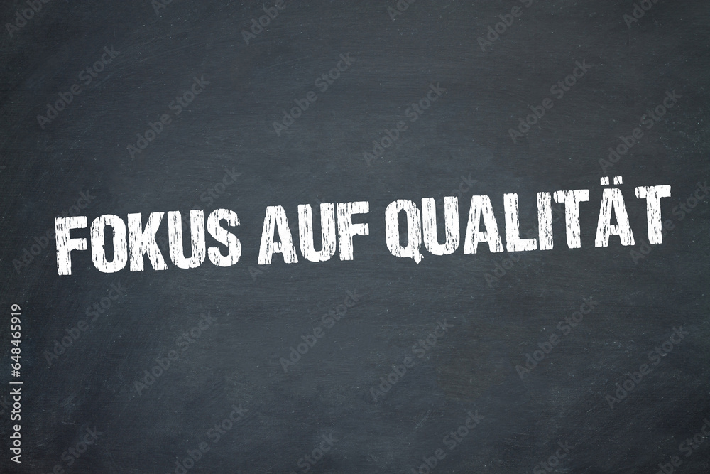 Obraz premium Fokus auf Qualität
