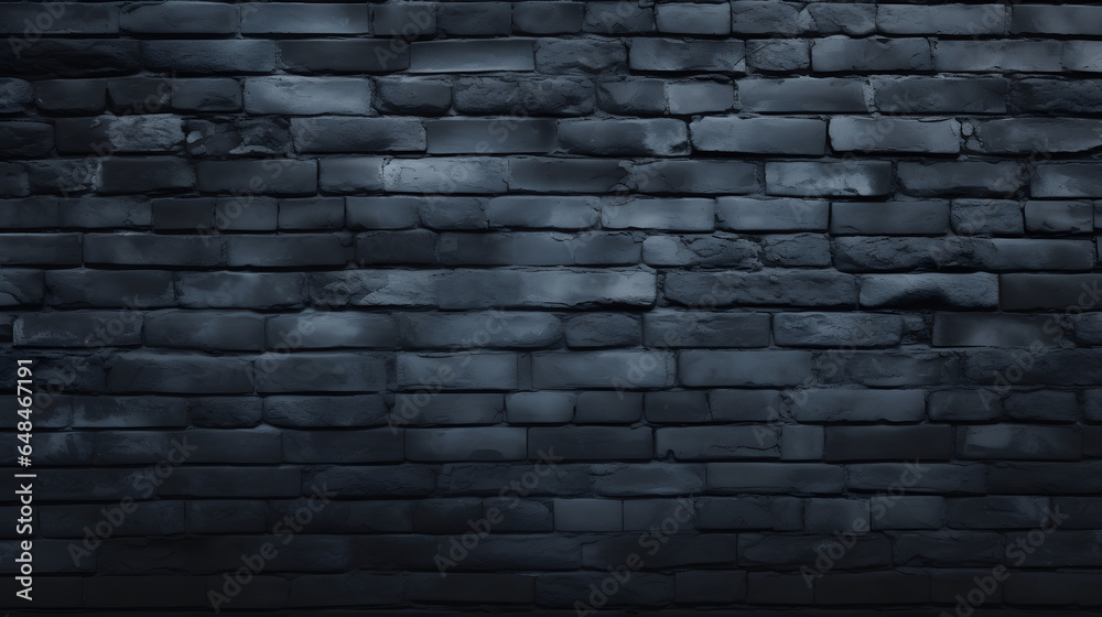 Dark light texture on a black brick wall background