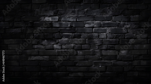 Dark light texture on a black brick wall background