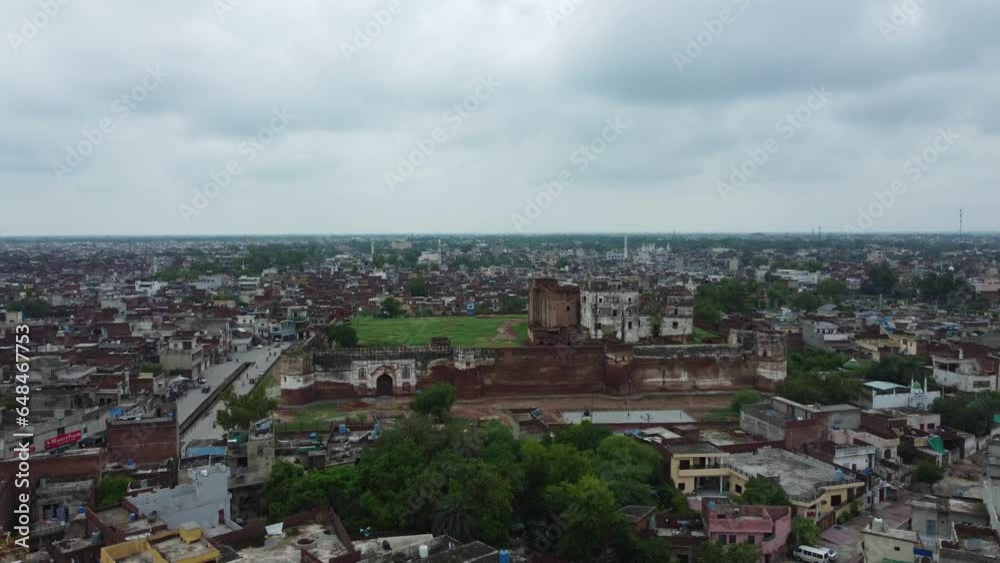 aerial view of historical place in residential area aerial view of historical place in residential area