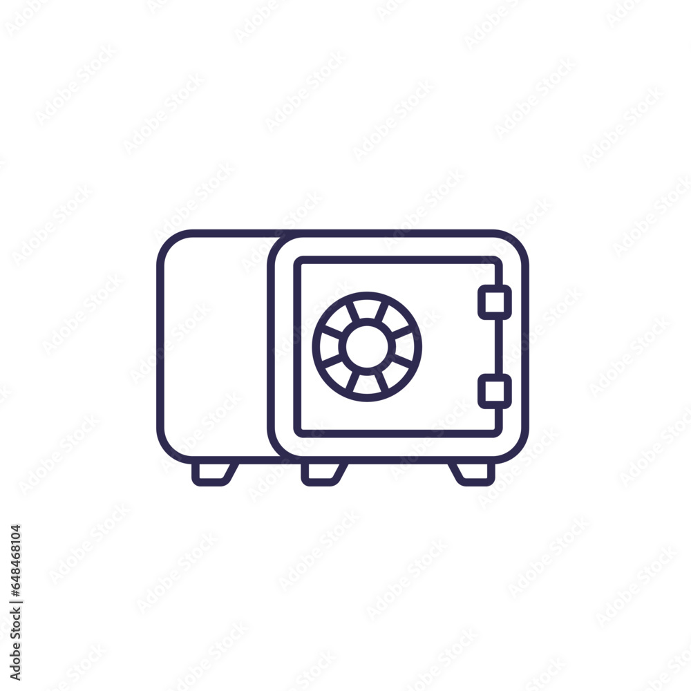 Safe box line icon, vector Safe box line icon, vector