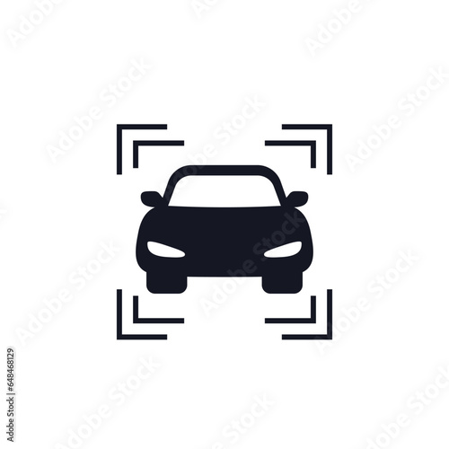 car scan icon on white
