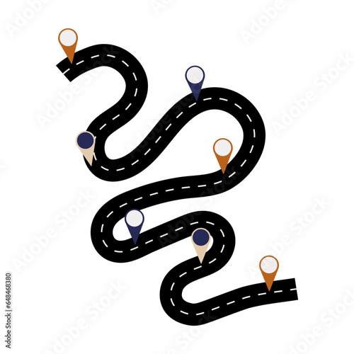 Zigzag road. Success concept. Vector illustration graphic design.