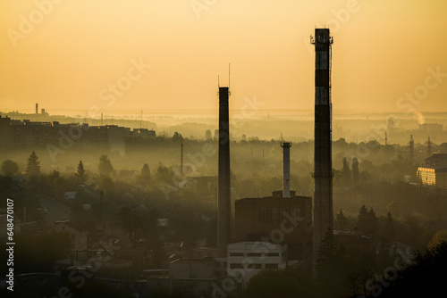factory on the background of dirty air