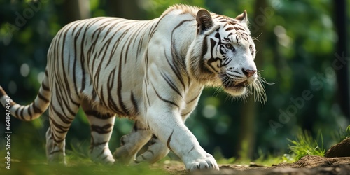 Close Up of a White Tiger in the Wild