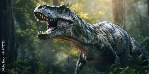 Tyrannosaurus Rex against Stunning Natural Scenery