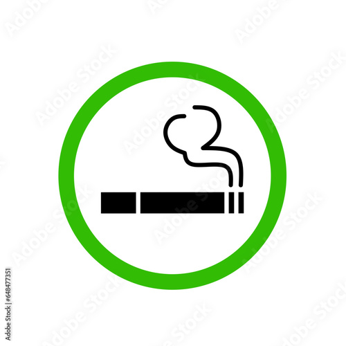 smoking area symbol on white background
