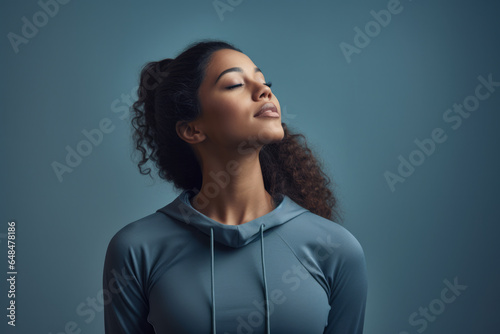 Young multicultural woman ready to exercise