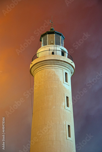 The lighthouse of Alexandroupolis in northern Greece during the disastrous fires in August 2023