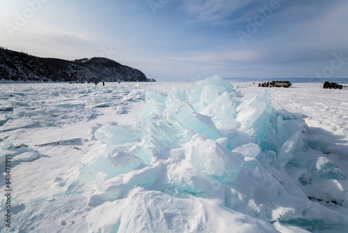Coast of lake Baikal in winter