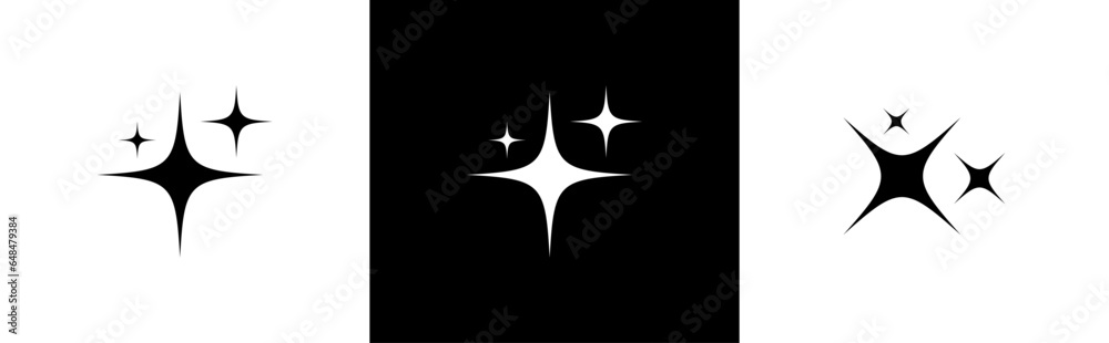 Sparkles icon set in flat style. stars, bursts, twinkling stars simple black style symbol sign for apps and website, vector illustration. Sparkles icon set in flat style. stars, bursts, twinkling stars simple black style symbol sign for apps and website, vector illustration.