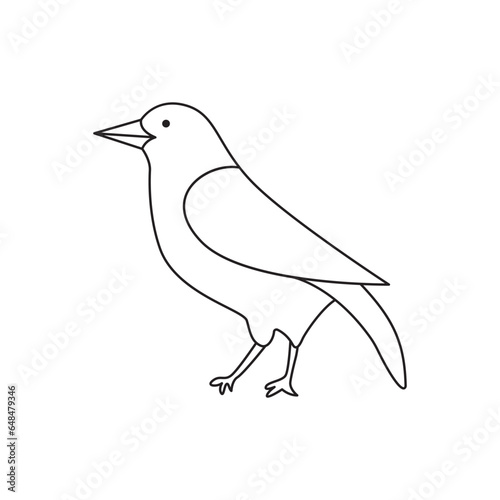 Vector illustration of bird in flight. Modern one line art. Can be use as home decor such as posters, wallpapers, tattoo