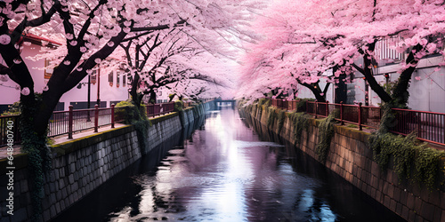 the beautiful sakura tree blossom or cherry tree in Tokyo, Japan spring Stock Photo 