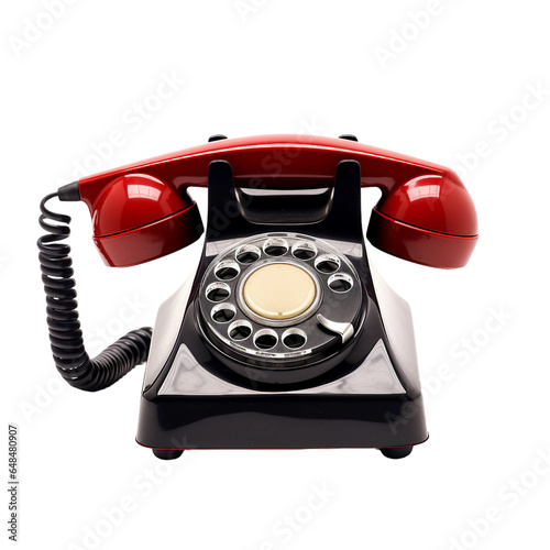 Telephone, transparent background, isolated image, generative AI
