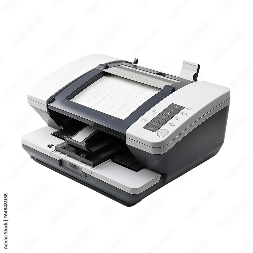 Scanner, transparent background, isolated image, generative AI
Scanner, transparent background, isolated image, generative AI
