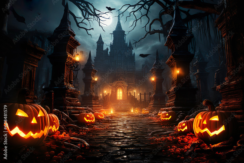 Halloween - Kürbis - Mystisch with Generative KI Halloween - Kürbis - Mystisch with Generative KI