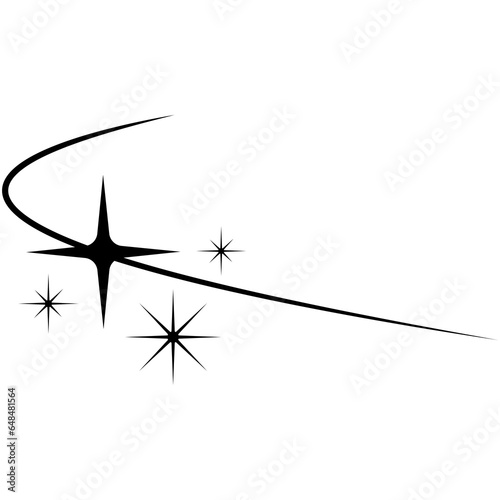 isolate minimalist sparkle star elements