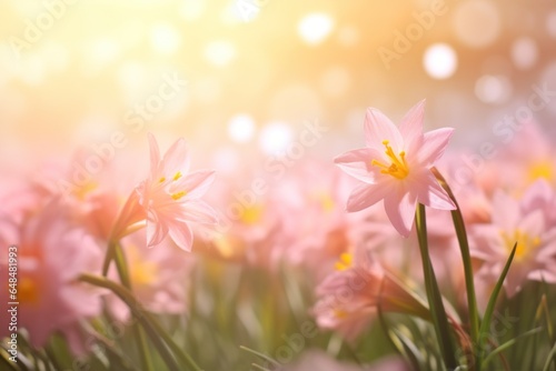 Beautiful spring summer flowers on soft backrgound
