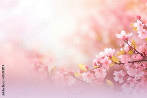 Pink blossom on soft background
