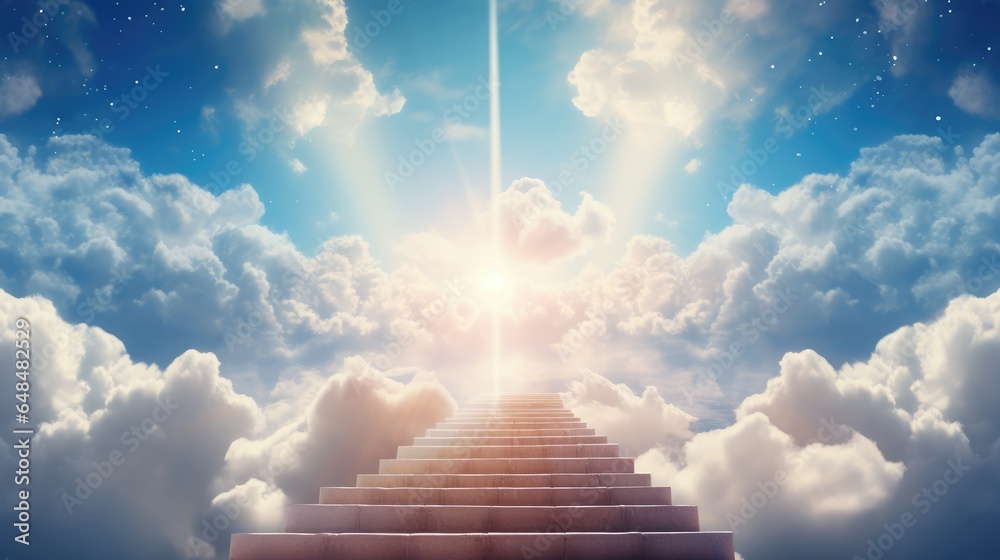 Stairway in the sky to heaven, AI generated Image